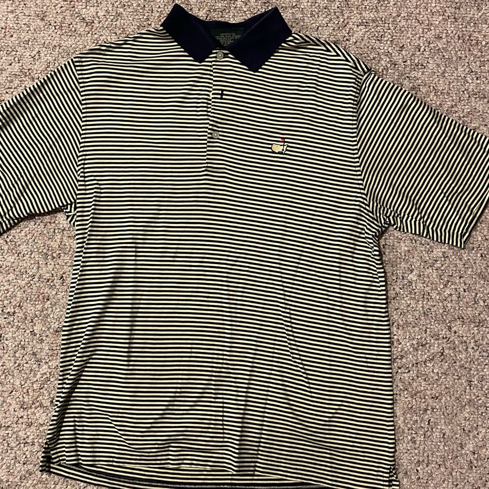 Masters - Collared Shirt. 
Size - Medium. 
Color - Blue & Yellow.